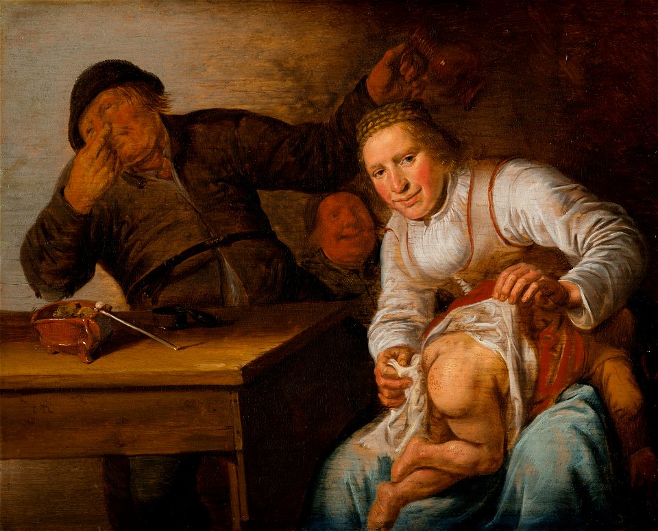 Jan Miense Molenaer - The Five Senses, Smell - 575 - Mauritshuis