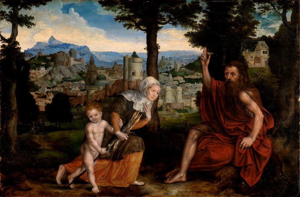 Jan Massys (1509) - Der Prophet Elias und die Witwe von Sarepta - 143 - Staatliche Kunsthalle Karlsruhe