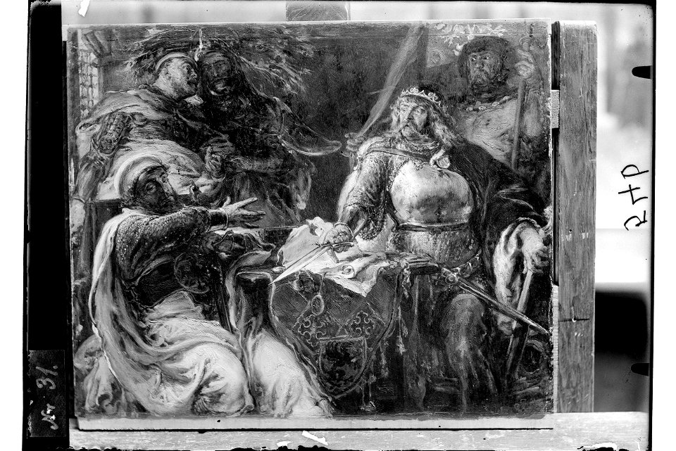 Jan Matejko - King Władysław Łokietek breaks negotiations with the Teutonic Knights - 182520 - National Museum in Warsaw