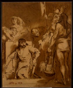 Jan Matejko - Maćko Borkowic, sketch - MP 1248 - National Museum in Warsaw