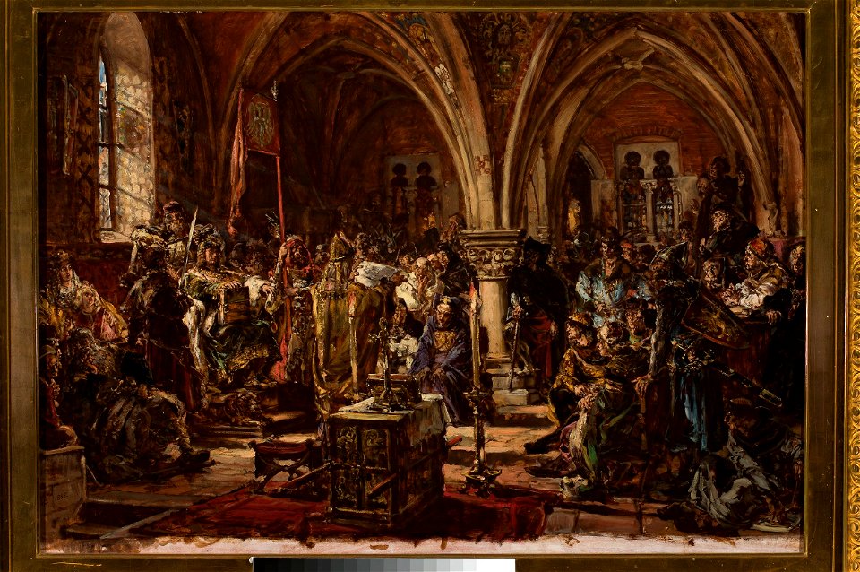 Jan Matejko - The First Parliament in Łęczyca, from the series “History of Civilization in Poland” - MP 5058 MNW - National Museum in Warsaw
