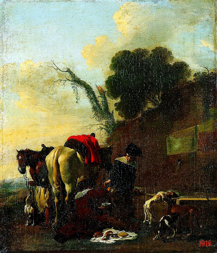 Jan Miel - Hunters at Rest (Hermitage)