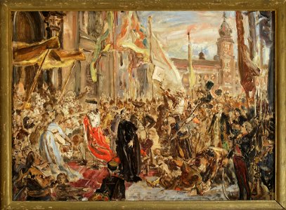 Jan Matejko - Sketch for the painting “Constitution of the 3 May” - MP 4358 - National Museum in Warsaw. Free illustration for personal and commercial use.