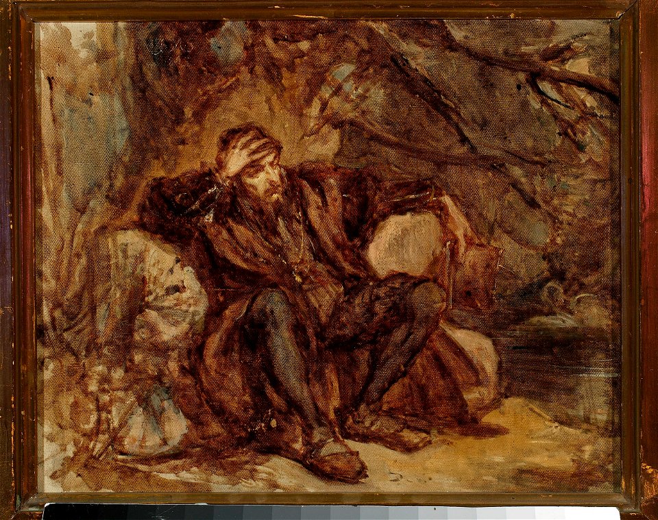 Jan Matejko - Sigismund Augustus in the Vilnius garden, sketch - MP 2554 MNW - National Museum in Warsaw