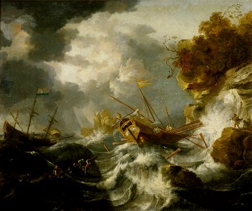 Jan Peeters - Schiffe in Seenot an der Küste - GG 447 - Kunsthistorisches Museum