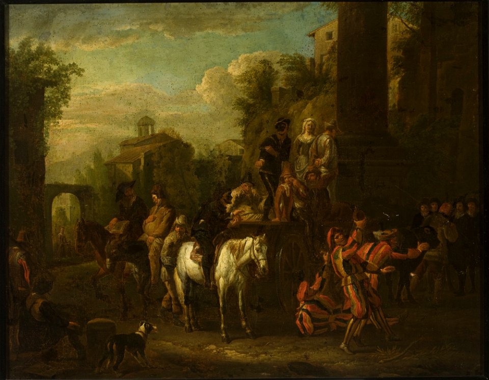 Jan Miel - Jugglers passing – Carnival - M.Ob.2425 MNW - National Museum in Warsaw