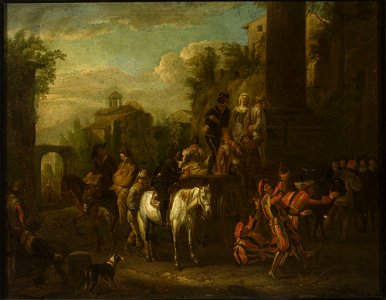 Jan Miel - Jugglers passing – Carnival - M.Ob.2425 MNW - National Museum in Warsaw