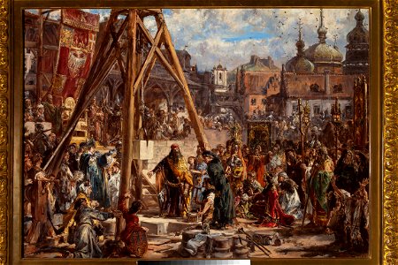 Jan Matejko - Retaking of Rus. Wealth and Education, 1366 AD, from the series “History of Civilization in Poland” - MP 3895 MNW - National Museum in Warsaw. Free illustration for personal and commercial use.