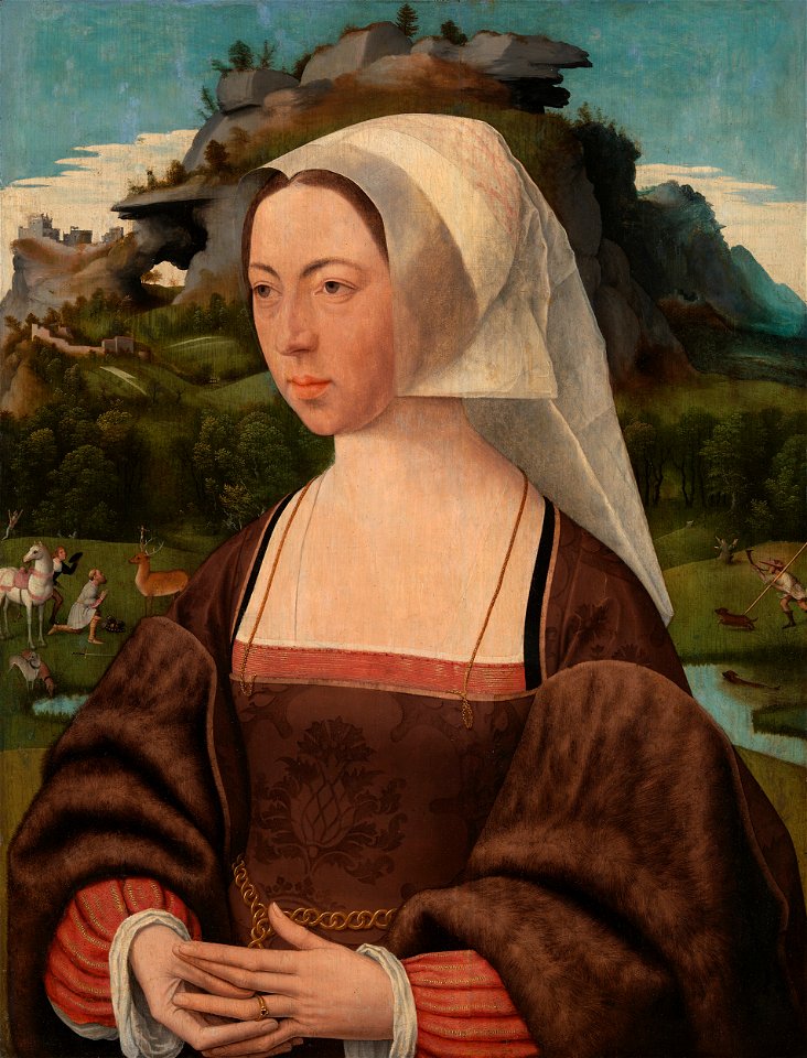 Jan Jansz Mostaert - Portret van een onbekende vrouw - SK-A-3843 - Rijksmuseum