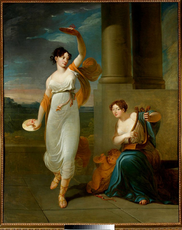 Jan Rustem - Portrait of Maria Mirska, Barbara Szumska and Adam Napoleon Mirski - MP 308 - National Museum in Warsaw