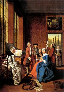 Jan Josef Horemans (II) - Concert in an Interior - 1764. Free illustration for personal and commercial use.