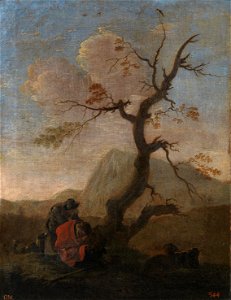 Jan Miel - Landscape with herders