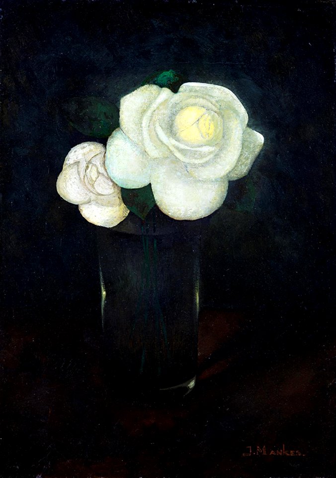 Jan Mankes, Bloemstilleven- Camelia's in glas, Groninger Museum, 1969.0026