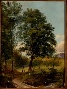 Jan Nepomucen Głowacki - View with a bridge over a creek - 130695 MNW - National Museum in Warsaw