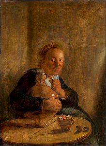 Jan Miense Molenaer - A Woman Holding a Jug