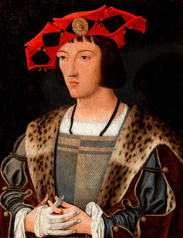 Jan Mostaert - Portrait of a Man Putting On a Glove - MNK XII-637 - National Museum Kraków