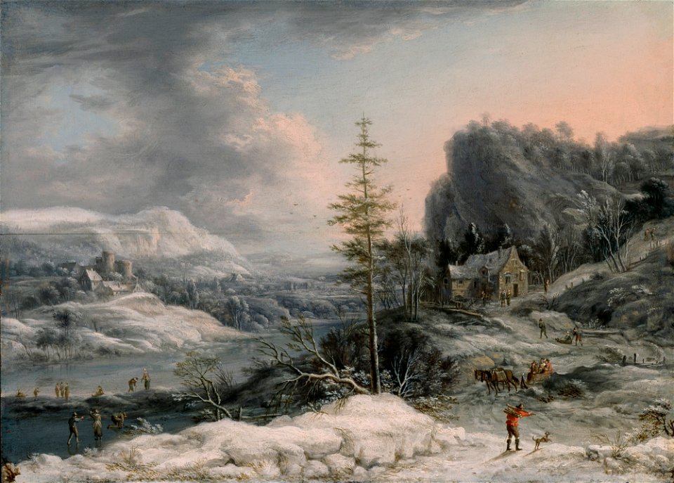 Jan Griffier the Elder - A Winter Scene - 89.45 - Detroit Institute of Arts