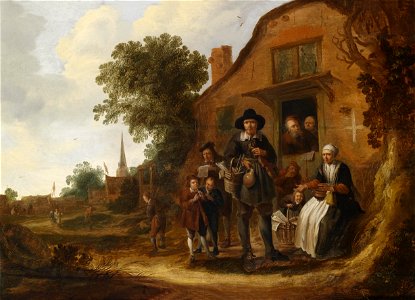 Jan Miense Molenaer Musikalienhändler vor einem Bauernhaus