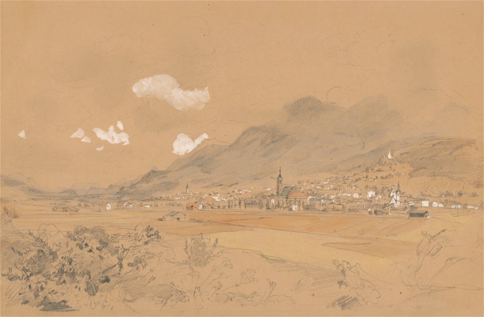 Jan Novopacký - View of a Village below the Mountains - K 6441 - Slovak National Gallery