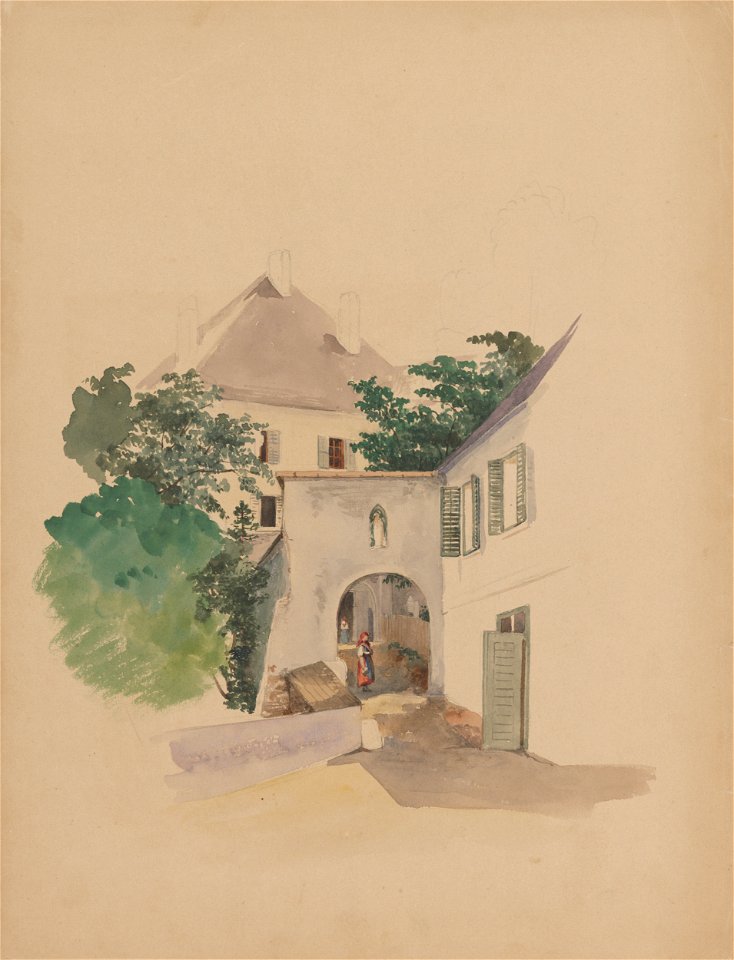 Jan Novopacký - Houses with an Old Gate - K 6554 - Slovak National Gallery