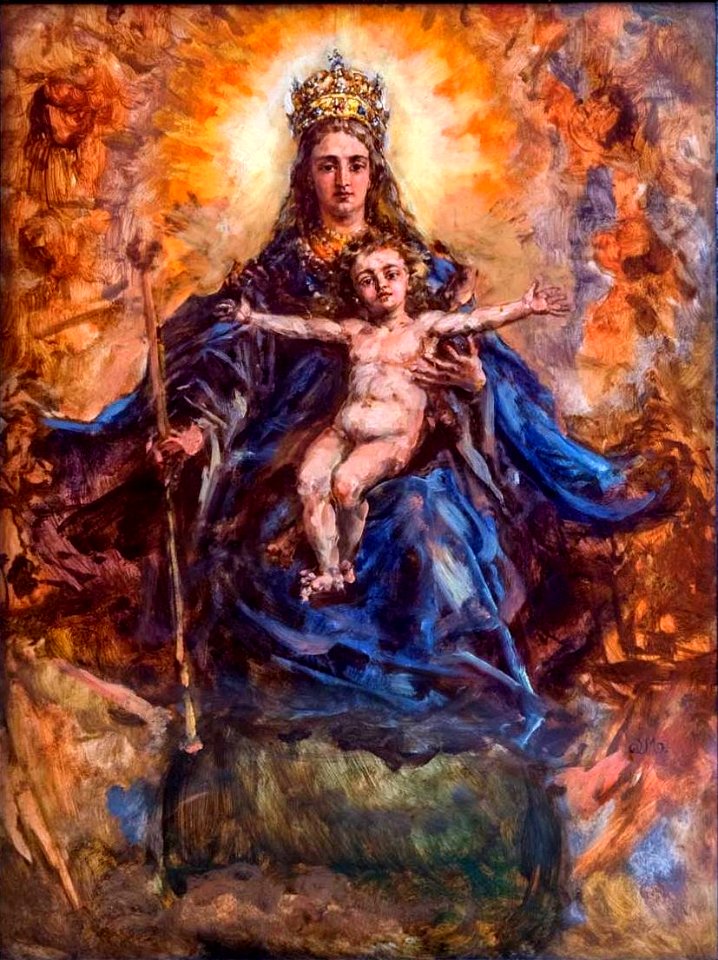Jan Matejko - Matka Boża z Dzieciątkiem jako Królowa Świata