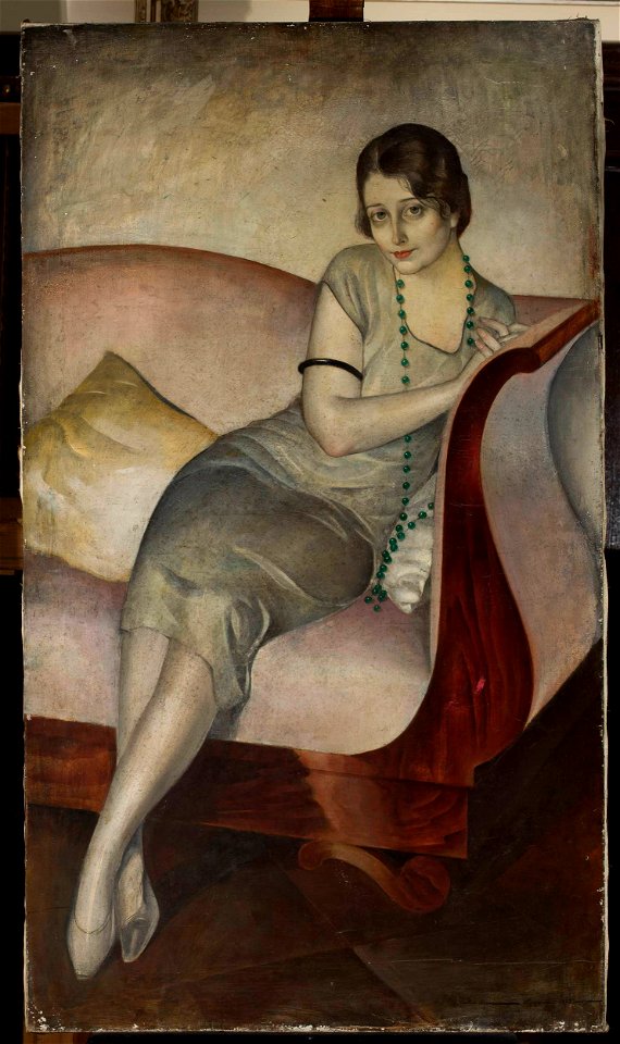 Jan Rudnicki - Portrait of a lady on a couch - 183370 MNW - National Museum in Warsaw