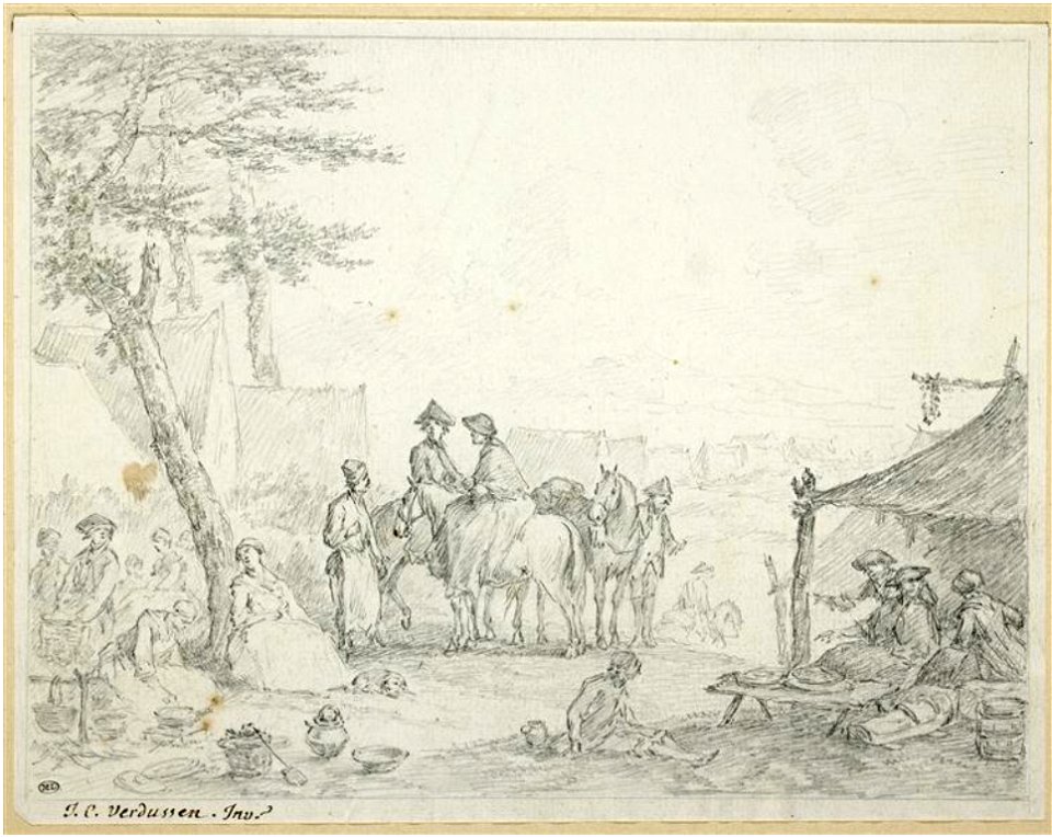 Jan Peeter Verdussen - Troops in their camp