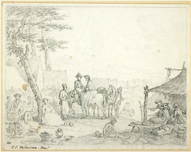 Jan Peeter Verdussen - Troops in their camp