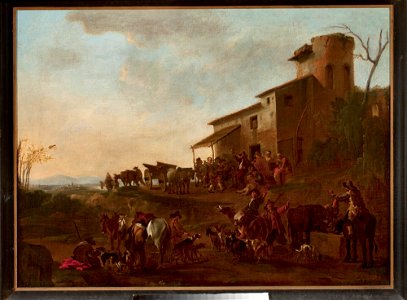 Jan Miel - Scene in front of a tavern - M.Ob.1866 MNW - National Museum in Warsaw