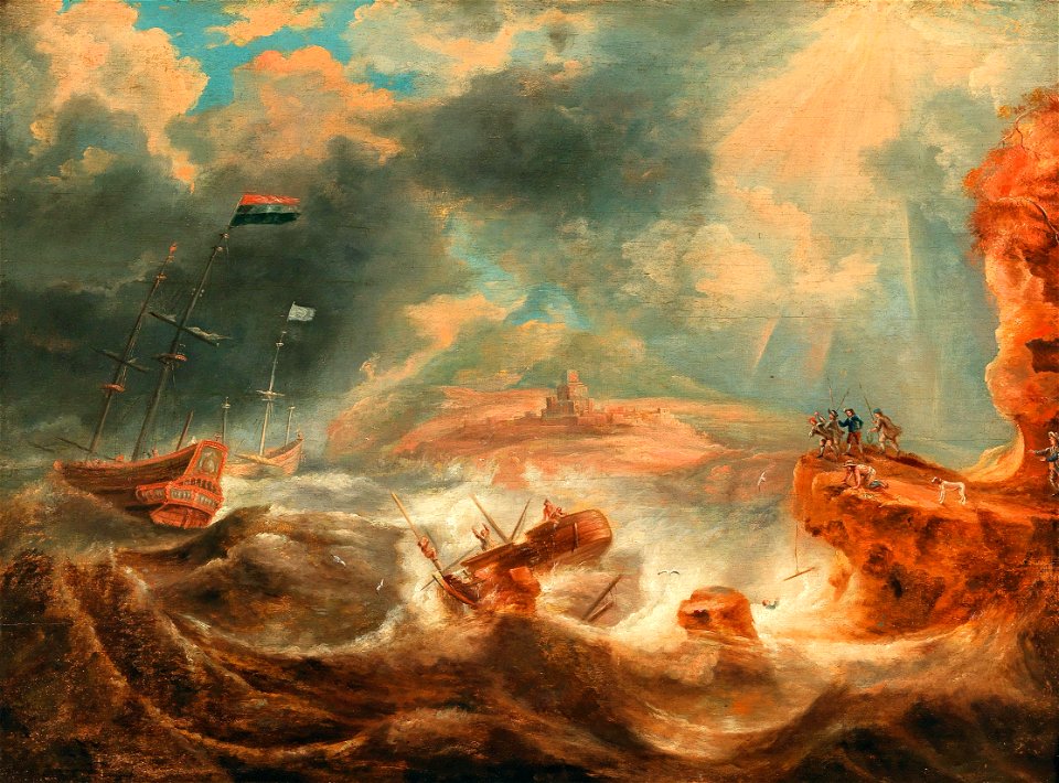 Jan Peeters (I) - A shipwreck off a rocky coast
