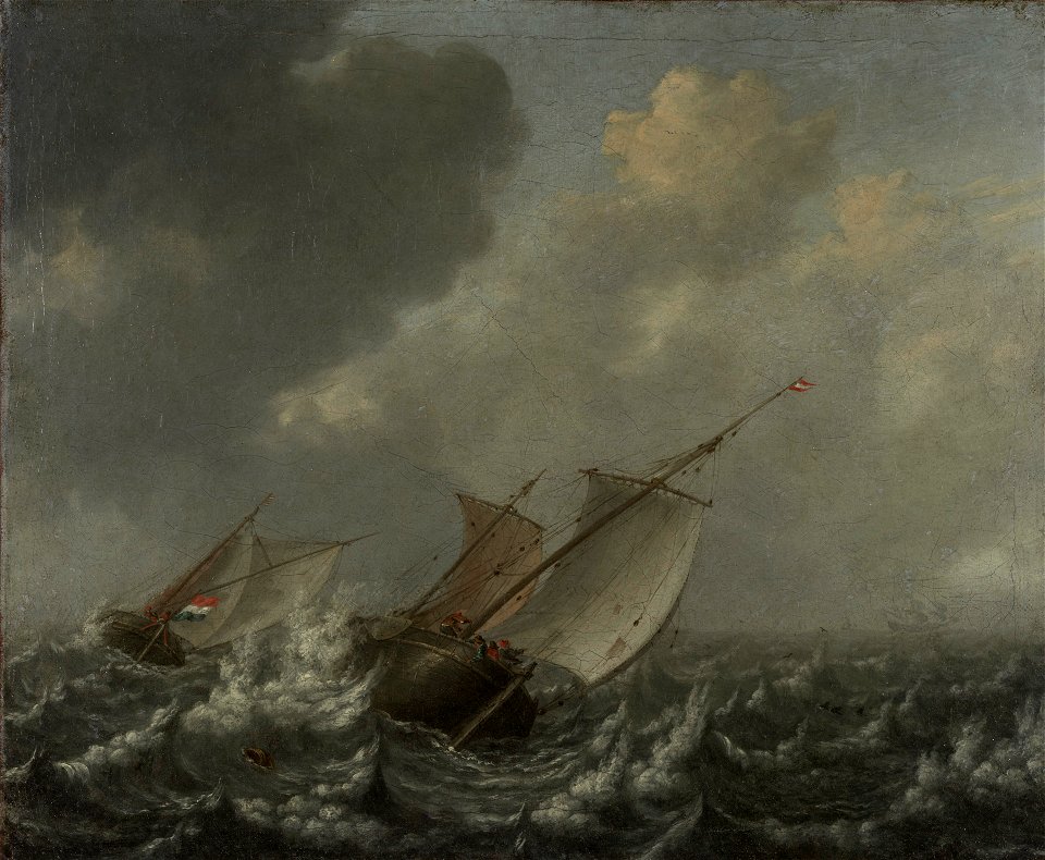 Jan Porcellis - Vessels on a Choppy Sea - 2012.73.1 - Yale University Art Gallery
