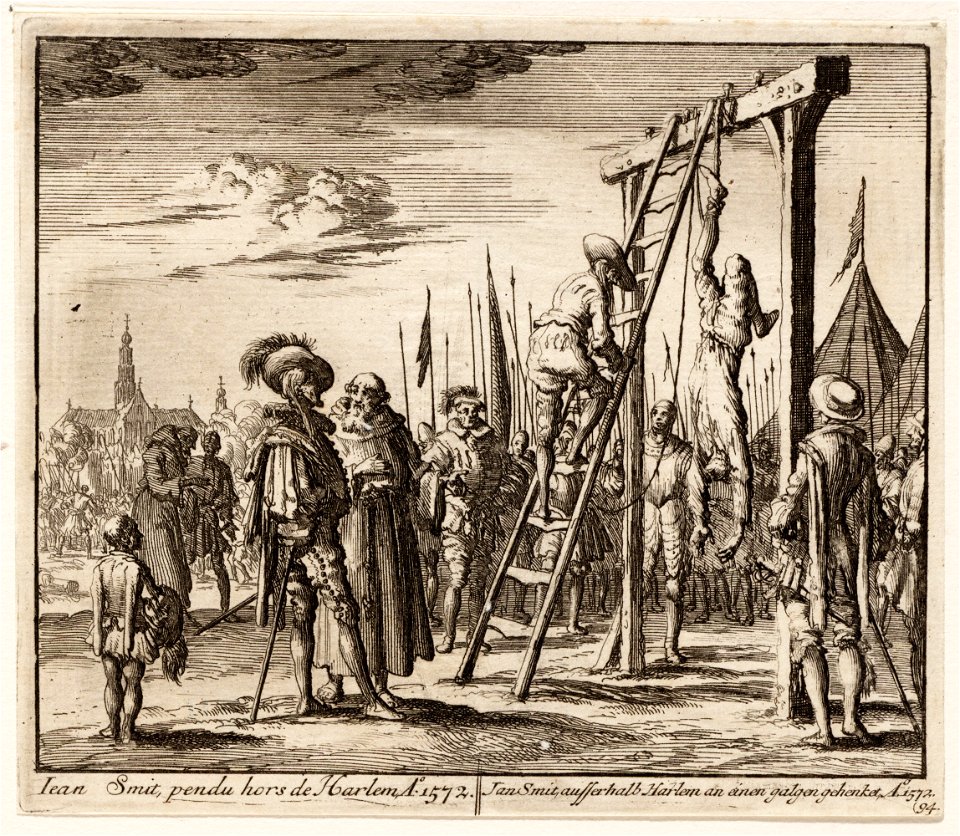 Jan Smit te Haarlem aan één been opgehangen, objectnr A 41947