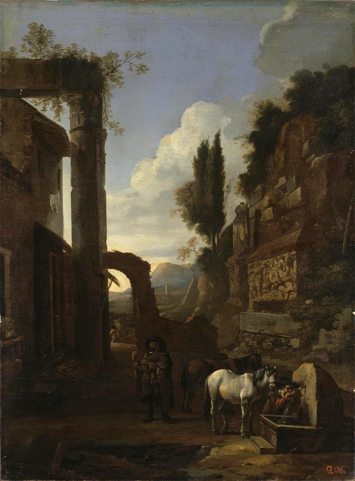 Jan Miel - Road in the Roman Campagna