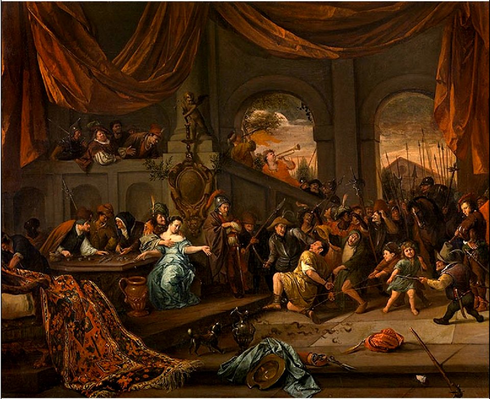 Jan Steen - Samson insulted by the Philistines