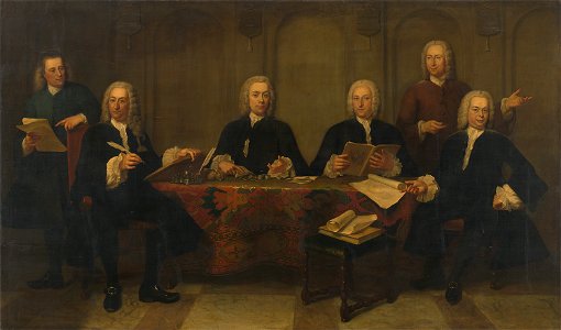 Jan Maurits Quinkhard - De regenten van het Oude Mannen- en Vrouwengasthuis - SA 22781 - Amsterdam Museum