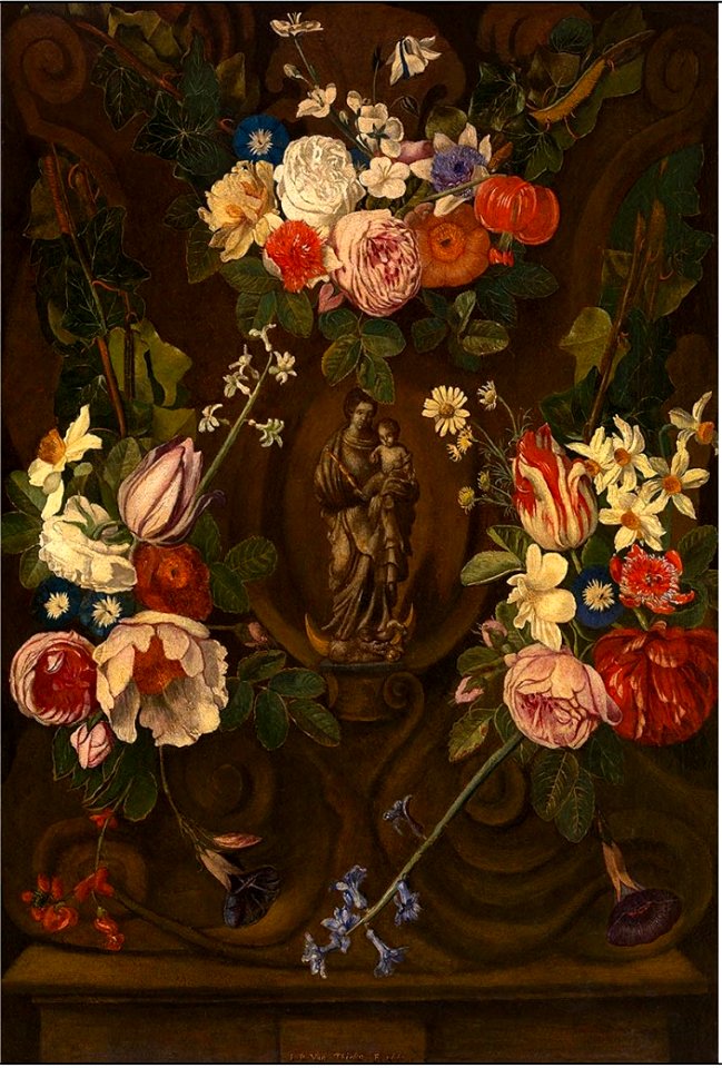 Jan Philip van Thielen - Madonna in a flower garland