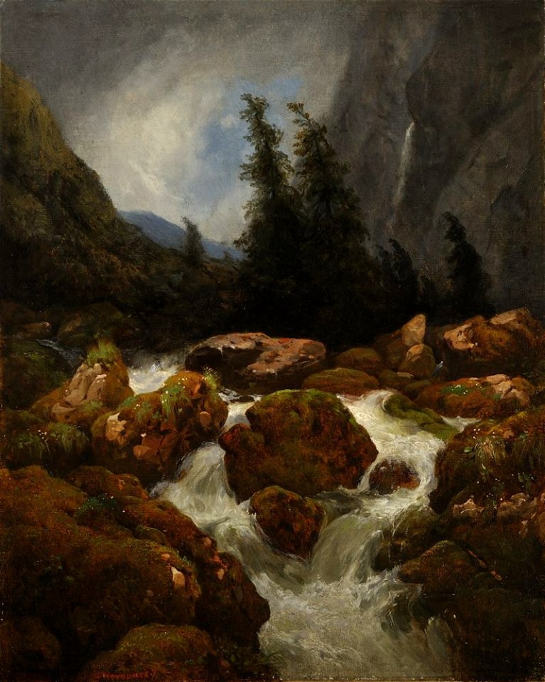 Jan Nowopacký (1821-1908) - Bystřina v horách