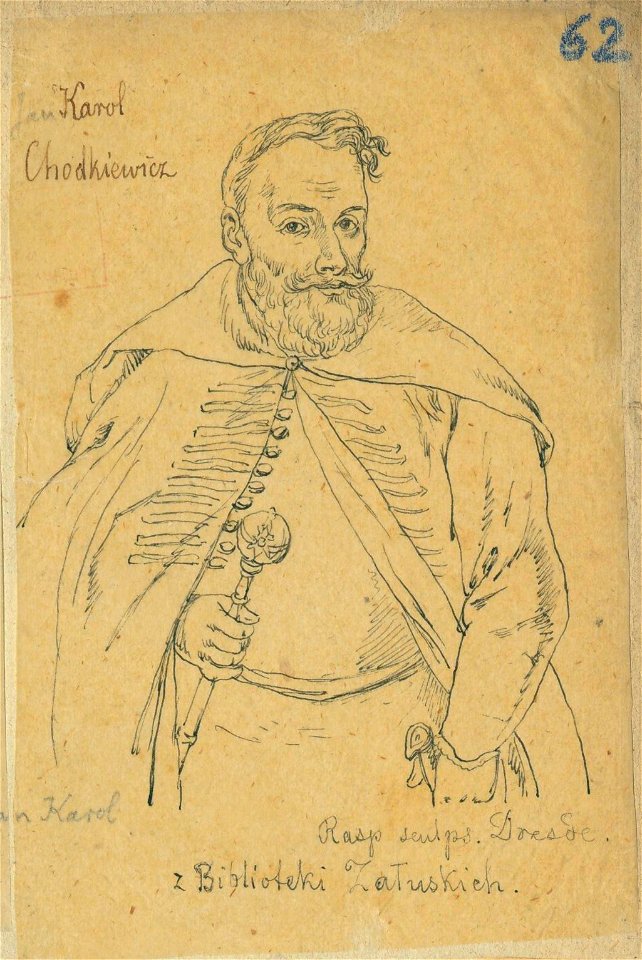 Jan Karal Chadkievič. Ян Караль Хадкевіч (C. Rasp, 1780; Z. Gloger, 1900)
