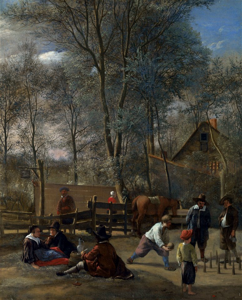 Jan Steen - Skittles Players Outside an InnFXD