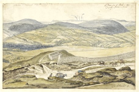 Jan Siberechts - View of the Mountains of High Peak in Derbyshire