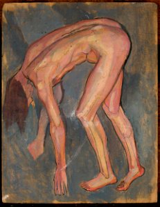Jan Rembowski - Nude, leaning - MP 3496 - National Museum in Warsaw