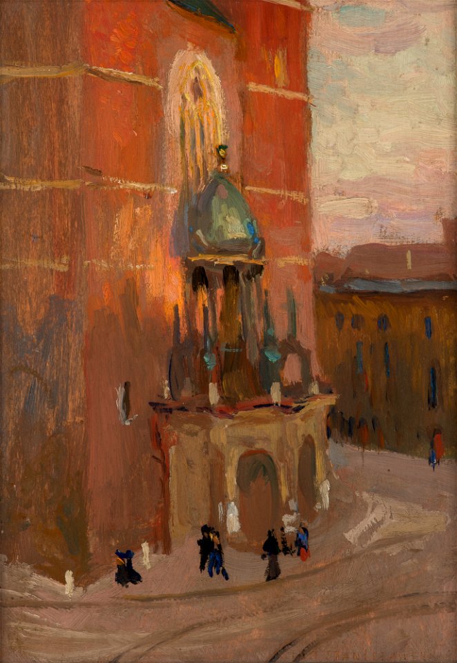 Jan Stanisławski - St Mary's Church in Krakow - MNK II-b-585 - National Museum Kraków