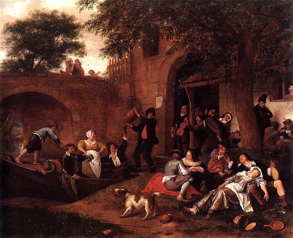 Jan Steen - Leaving the Tavern - WGA21716