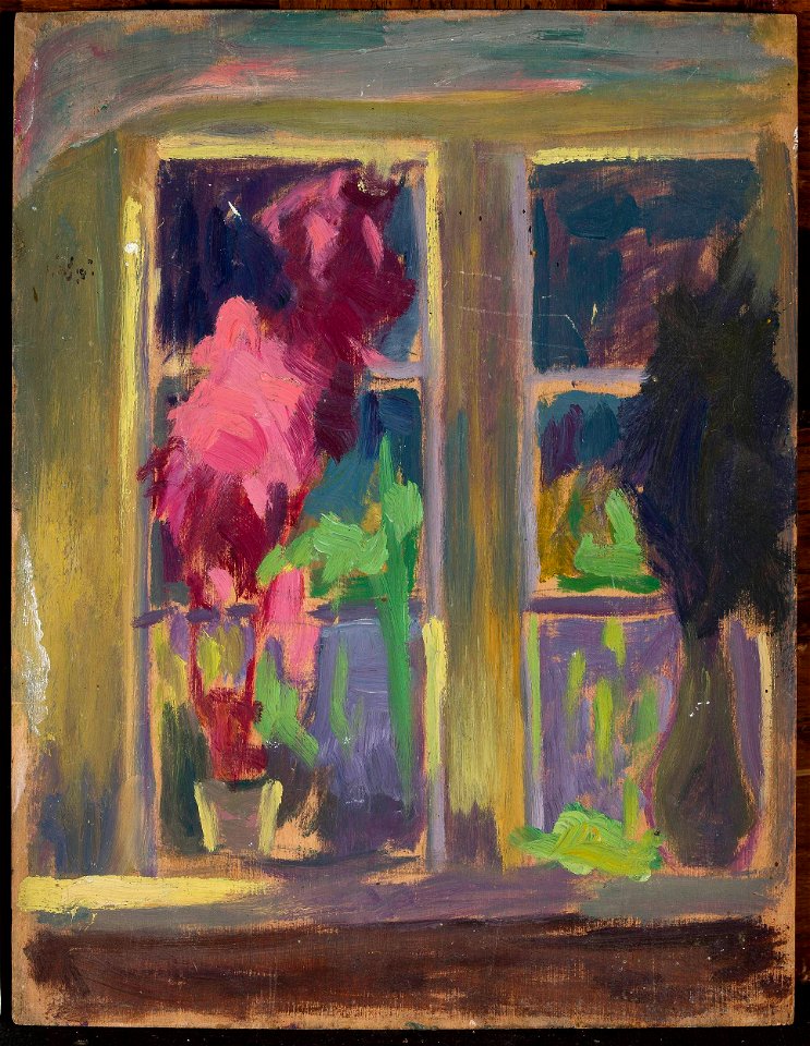 Jan Rembowski - Window with flower pots - MP 3493 MNW - National Museum in Warsaw