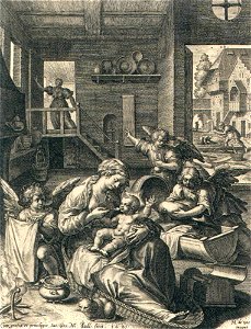 Jan Sadeler (I) - The Holy Family in Egypt - WGA20617