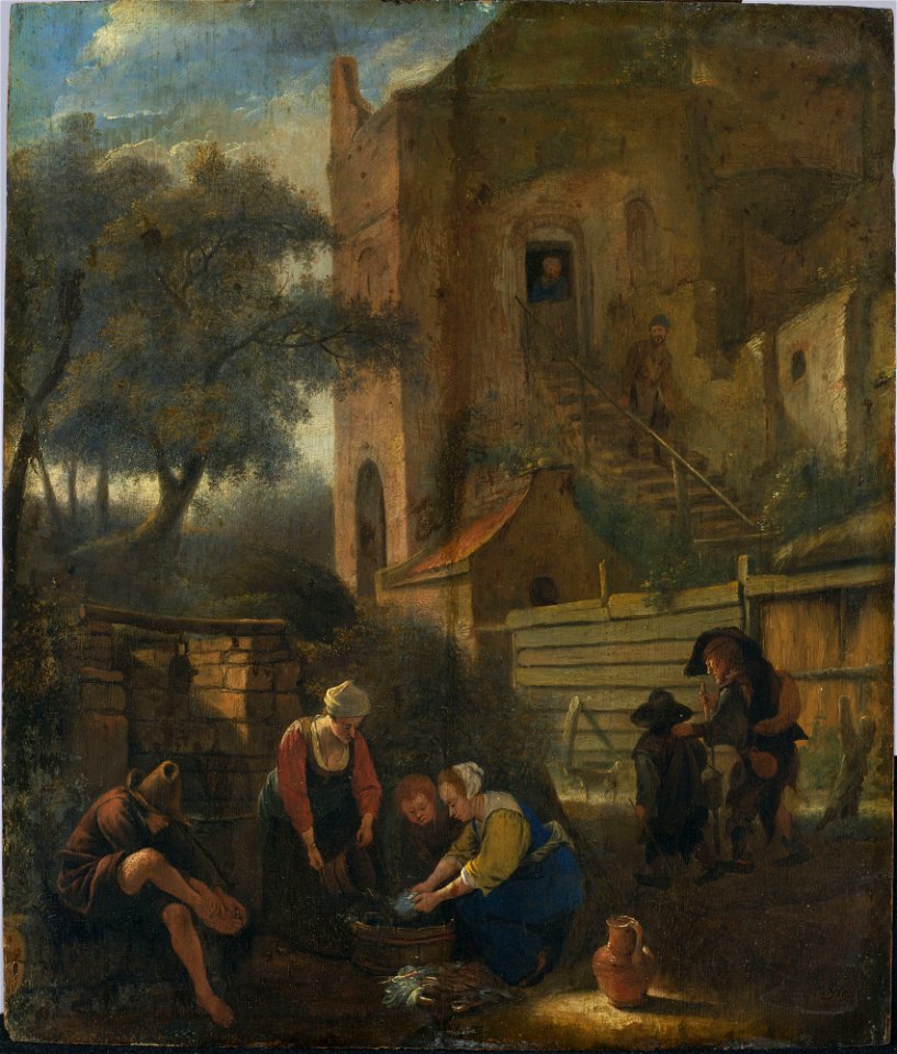 Jan Steen - Scene at a water well - M.Ob.2659 - National Museum in Warsaw