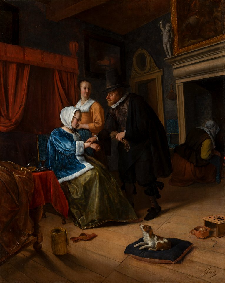 Jan Steen - The Sick Girl - 167 - Mauritshuis