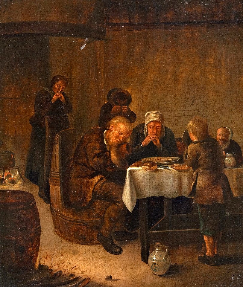 Jan Miense Molenar (in der Art von) Tischgebet