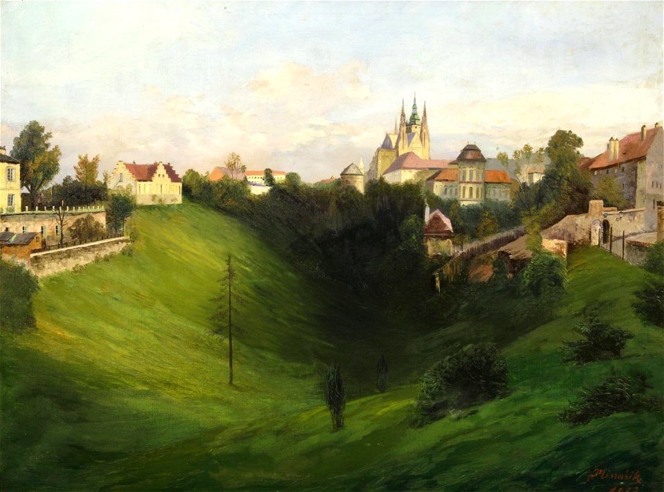 Jan Minařík Pohled na Pražský hrad 1912