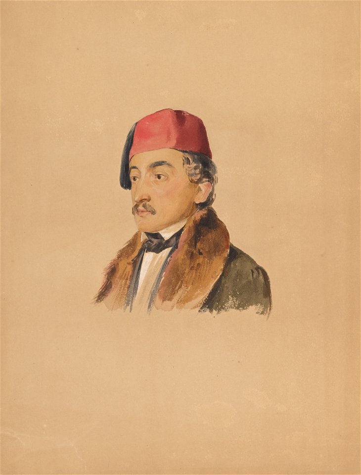 Jan Novopacký - Man in an Oriental Hat - K 6495 - Slovak National Gallery
